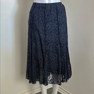 Christopher & Banks, Woman’s Size M Navy Blue Midi Skirt